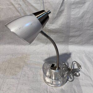 Luminaire Gooseneck Clear Plastic Desk Lamp Organizer Y2K Decor